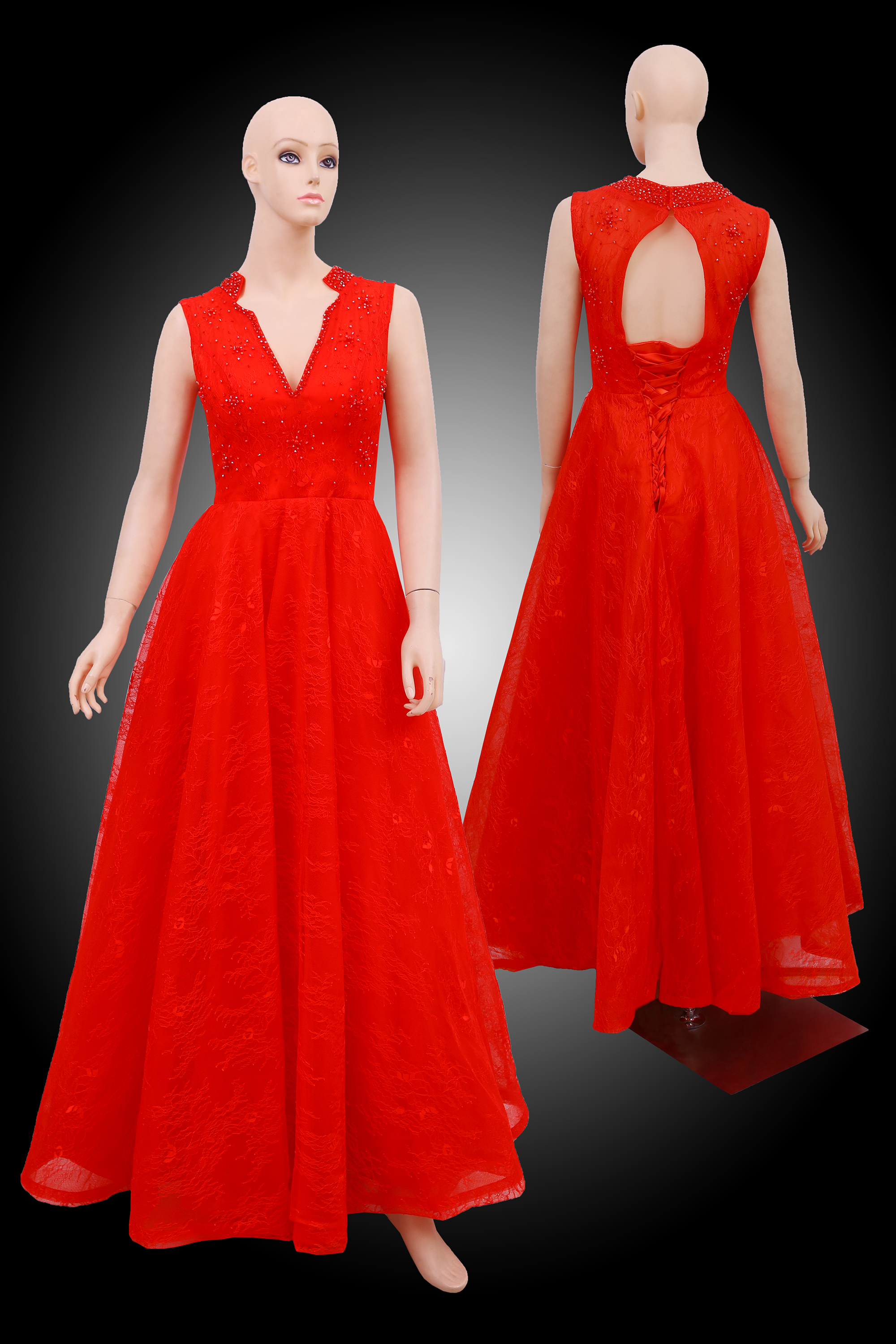 Red Party Gown  31801 Sewa Jual  Baju Gaun Pesta 